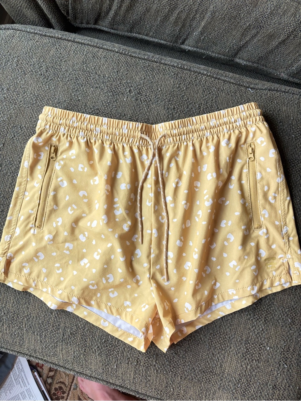 Billabong Yellow Printed Athletic Shorts